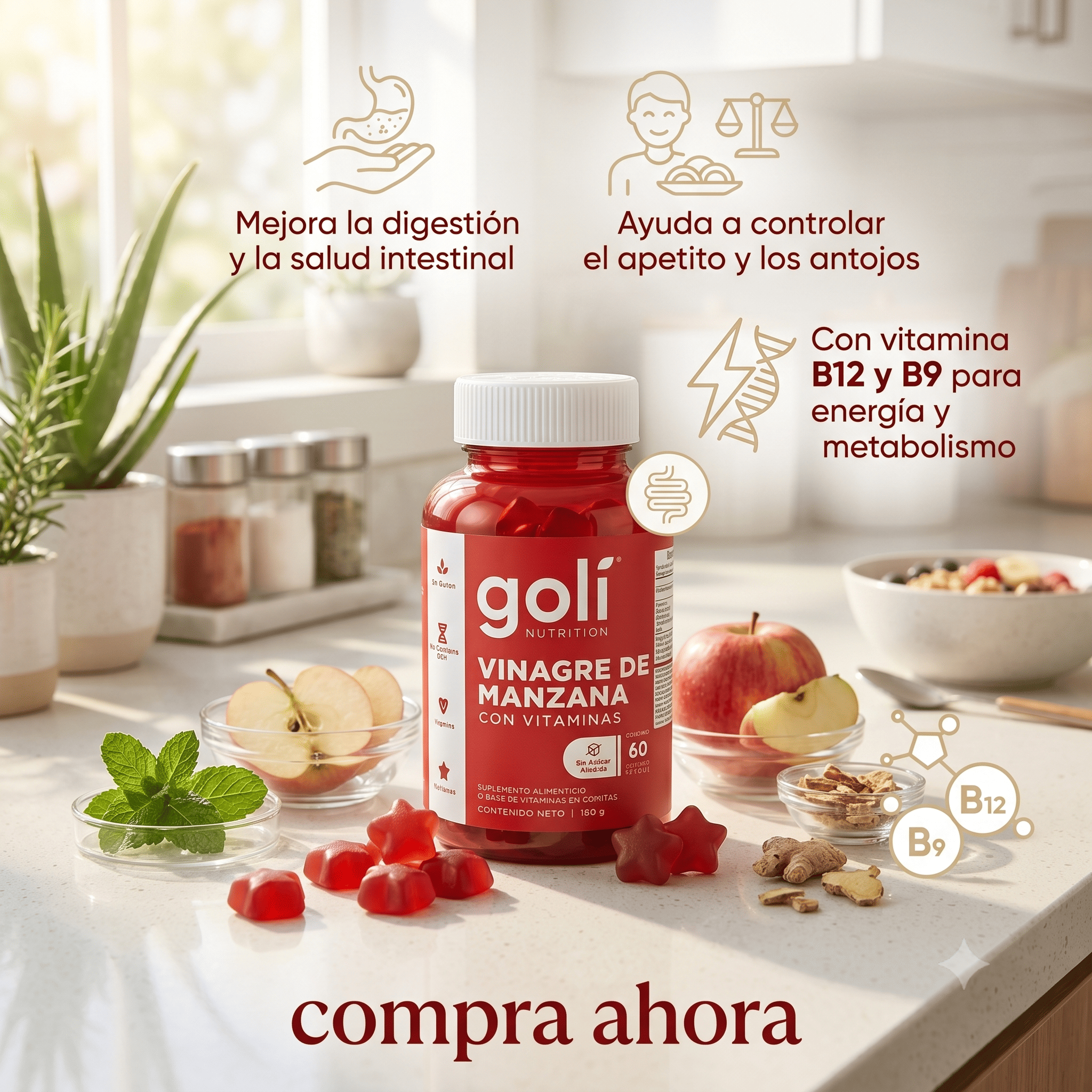 GOMAS DE VINAGRE DE MANZANA